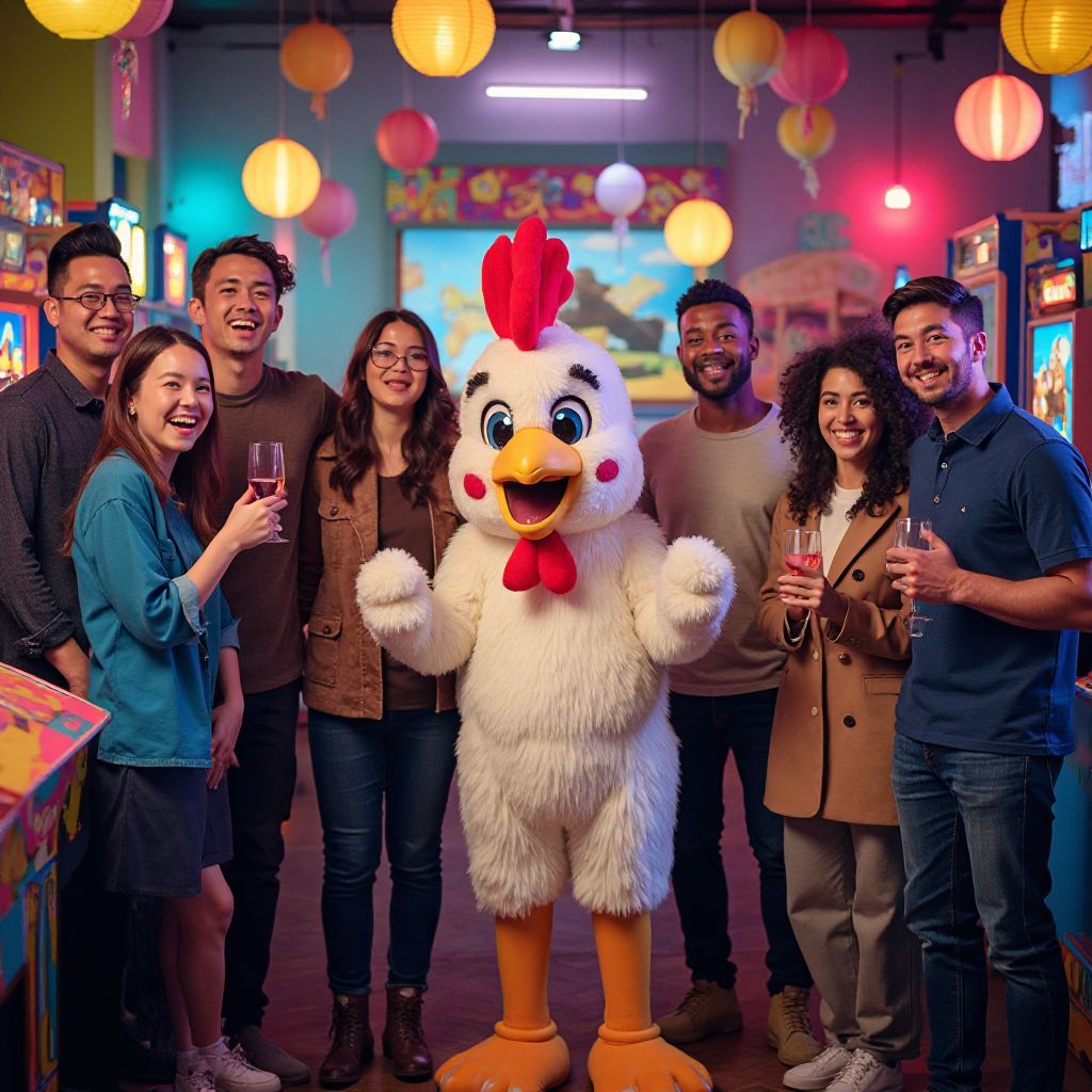 Il team di Chicken Road durante un evento di lancio